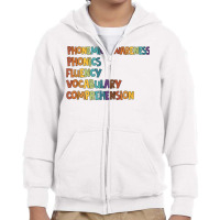 Phonemic Awareness Phonics Fluency Early Literacy Education T Shirt Youth Zipper Hoodie | Artistshot