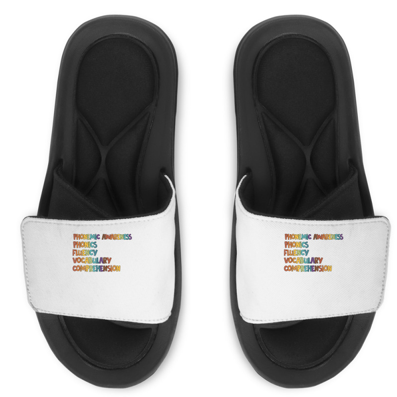 Phonemic Awareness Phonics Fluency Early Literacy Education T Shirt Slide Sandal | Artistshot