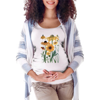 Sunflower Wildflower Vintage Botanical Plant Gardening T Shirt Maternity Scoop Neck T-shirt | Artistshot