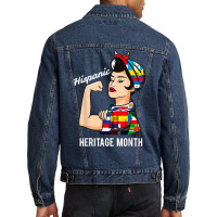 National Hispanic Heritage Month Woman Latin Culture Flags T Shirt Men Denim Jacket | Artistshot