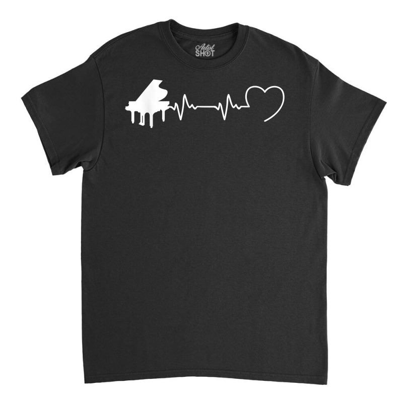 Piano Humour Pianist Heart Beat For Men T Shirt Classic T-shirt | Artistshot