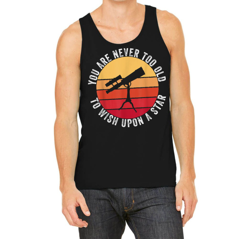 Retro Vintage Telescope Science Stars Planets For Men Boys Tank Top | Artistshot