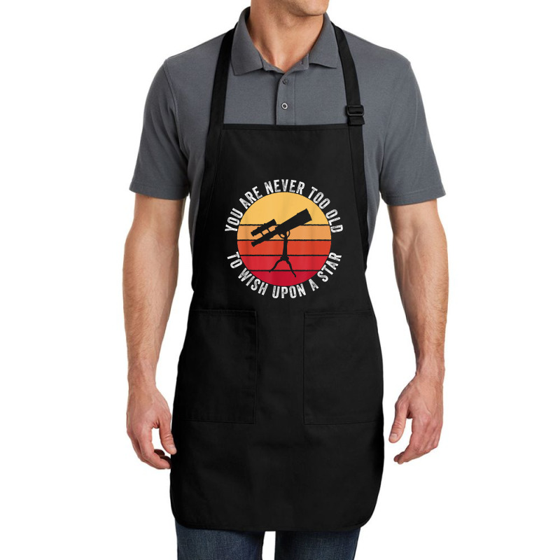 Retro Vintage Telescope Science Stars Planets For Men Boys Full-length Apron | Artistshot