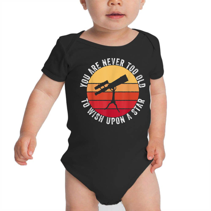 Retro Vintage Telescope Science Stars Planets For Men Boys Baby Bodysuit | Artistshot