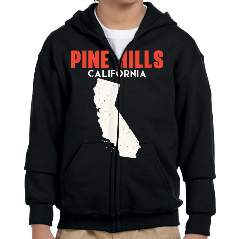 Pine Hills California Usa State America Travel Californian Youth Zipper Hoodie by Bandits | Artistshot