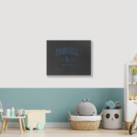 Parnell Missouri Mo Vintage Athletic Navy Sports Design Landscape Canvas Print | Artistshot