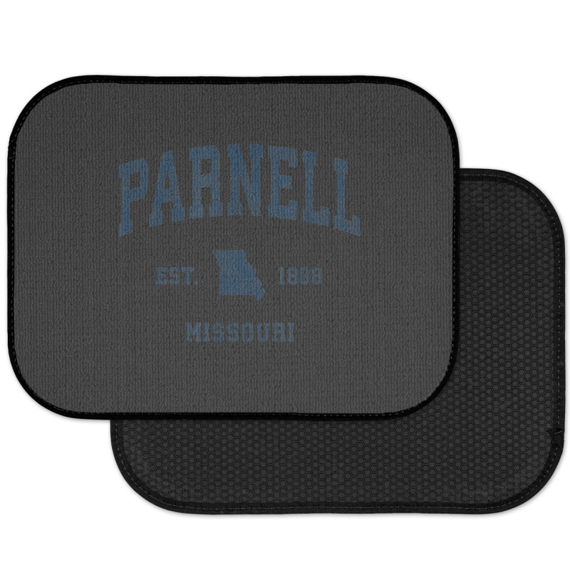 Parnell Missouri Mo Vintage Athletic Navy Sports Design Rear Car Mat | Artistshot