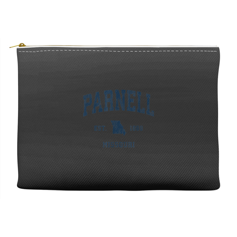 Parnell Missouri Mo Vintage Athletic Navy Sports Design Accessory Pouches | Artistshot