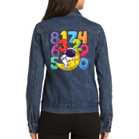 Number Learning Calculator Costume Matc Day Math Outfit Kids Ladies Denim Jacket | Artistshot