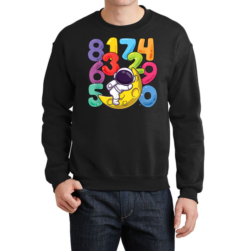 Number Learning Calculator Costume Matc Day Math Outfit Kids Crewneck Sweatshirt by Moose | Artistshot