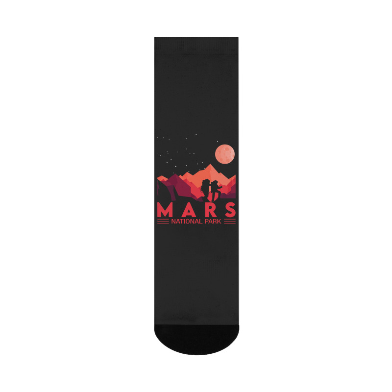 Red Mars Planet  Space National Park  Funny Mars Crew Socks | Artistshot