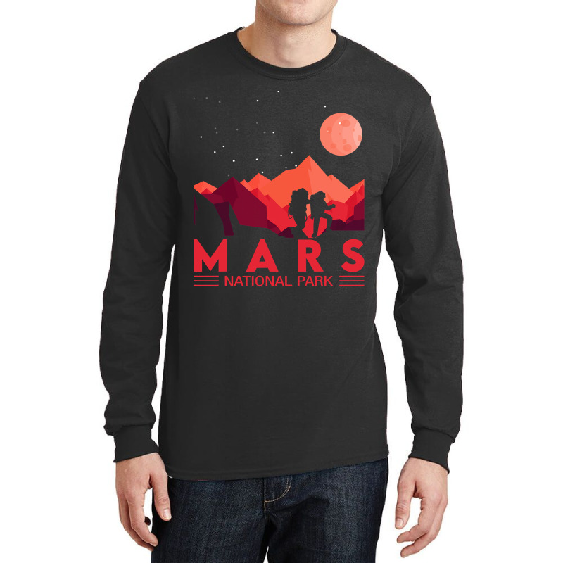 Red Mars Planet  Space National Park  Funny Mars Long Sleeve Shirts | Artistshot