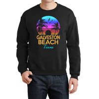 Galveston Beach Texas Summer Vacation Vintage Sunset Graphic Crewneck Sweatshirt | Artistshot