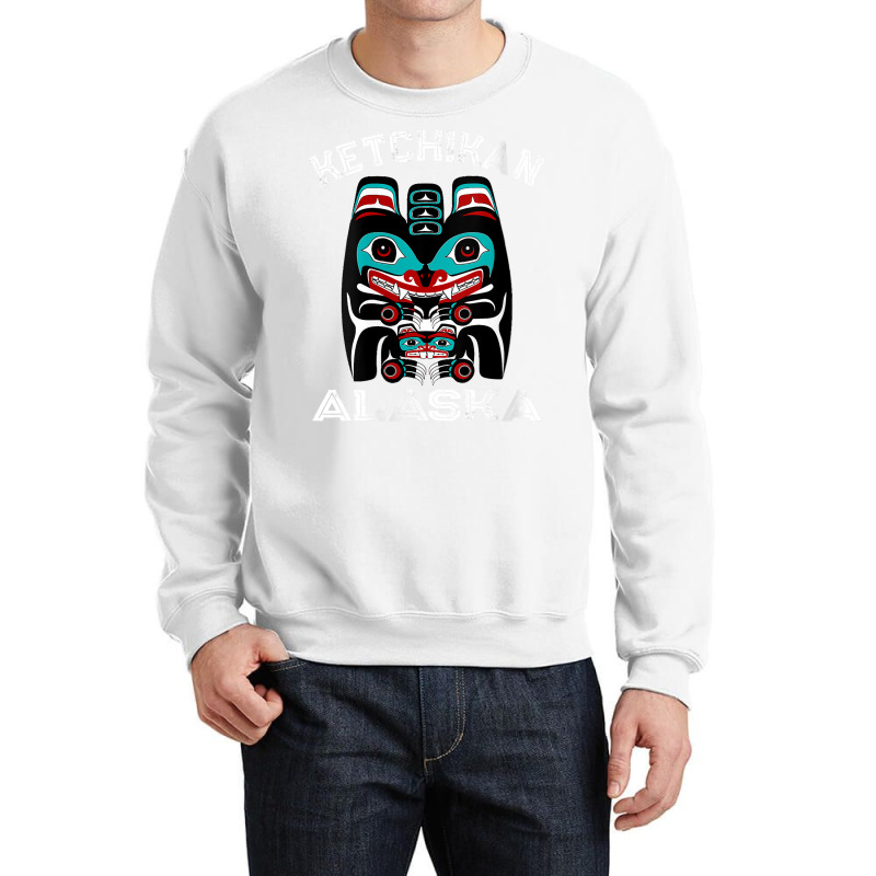 Womens Indigenous Ketchikan Alaska Native American Art Indian Bear V N Crewneck Sweatshirt by cm-arts | Artistshot