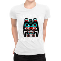 Womens Indigenous Ketchikan Alaska Native American Art Indian Bear V N Ladies Fitted T-shirt | Artistshot