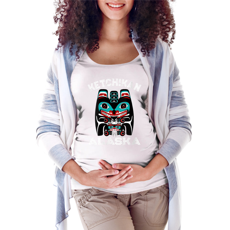 Womens Indigenous Ketchikan Alaska Native American Art Indian Bear V N Maternity Scoop Neck T-shirt by cm-arts | Artistshot