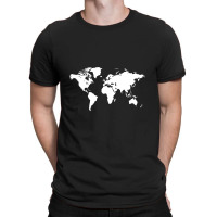 World Map White T-shirt | Artistshot