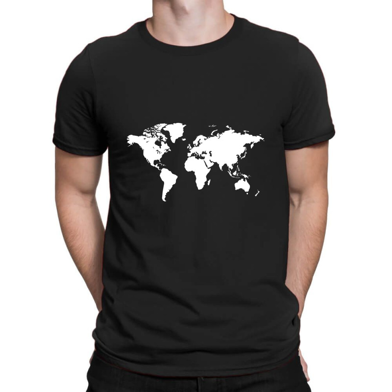 World Map White T-shirt | Artistshot