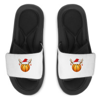 Funny Basketball Reindeer Santa Hat Christmas Holiday Gifts Slide Sandal | Artistshot