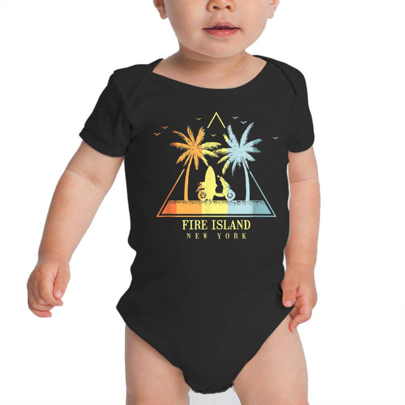 Surfboard Beach Fire Island New York Baby Bodysuit by Golden | Artistshot