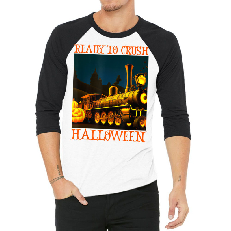 Funny Train Wagon Railroad Halloween Costume Boys Men Gift T Shirt 3/4 Sleeve Shirt by cm-arts | Artistshot