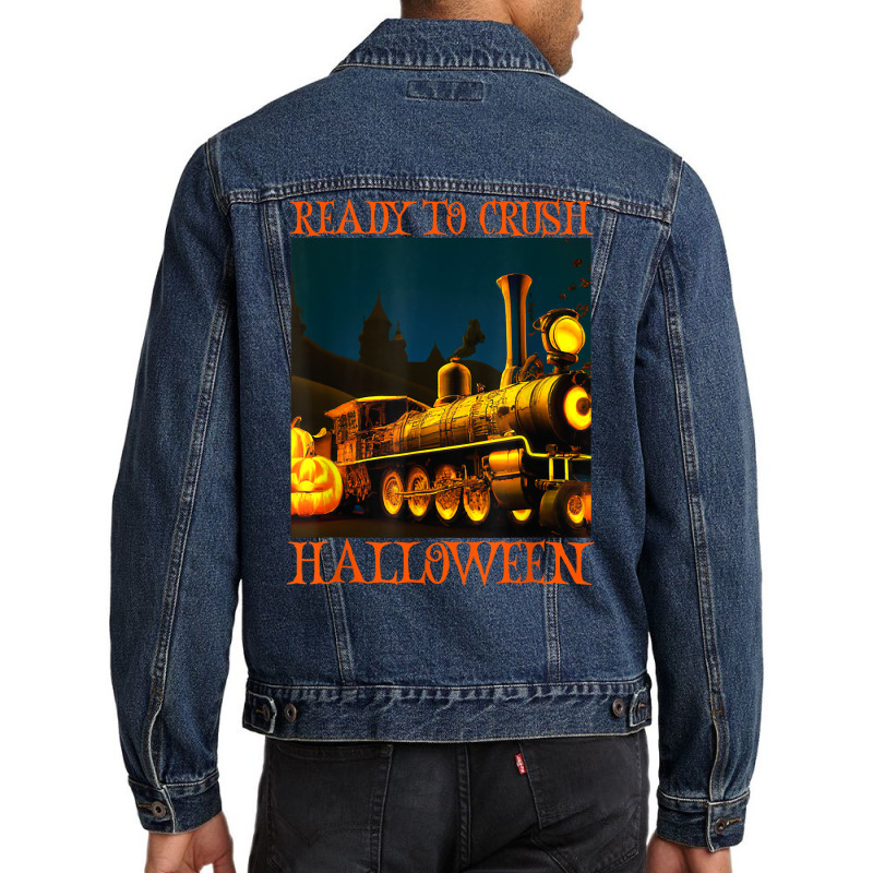 Funny Train Wagon Railroad Halloween Costume Boys Men Gift T Shirt Men Denim Jacket by cm-arts | Artistshot