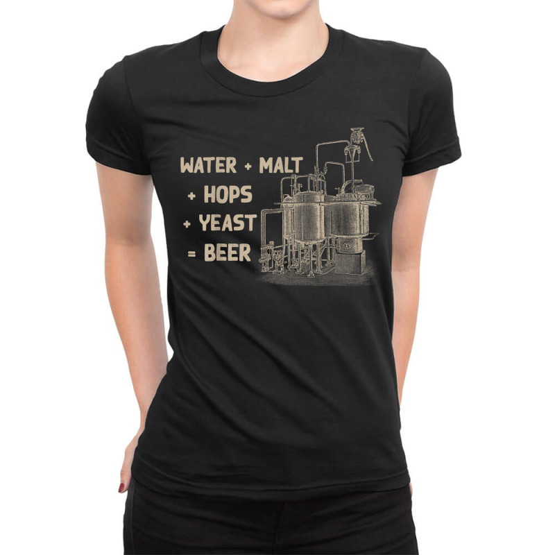 Beer Making Cycle Diagram For Homebrew   Beer Brewer T Shirt Ladies Fitted T-Shirt by cm-arts | Artistshot