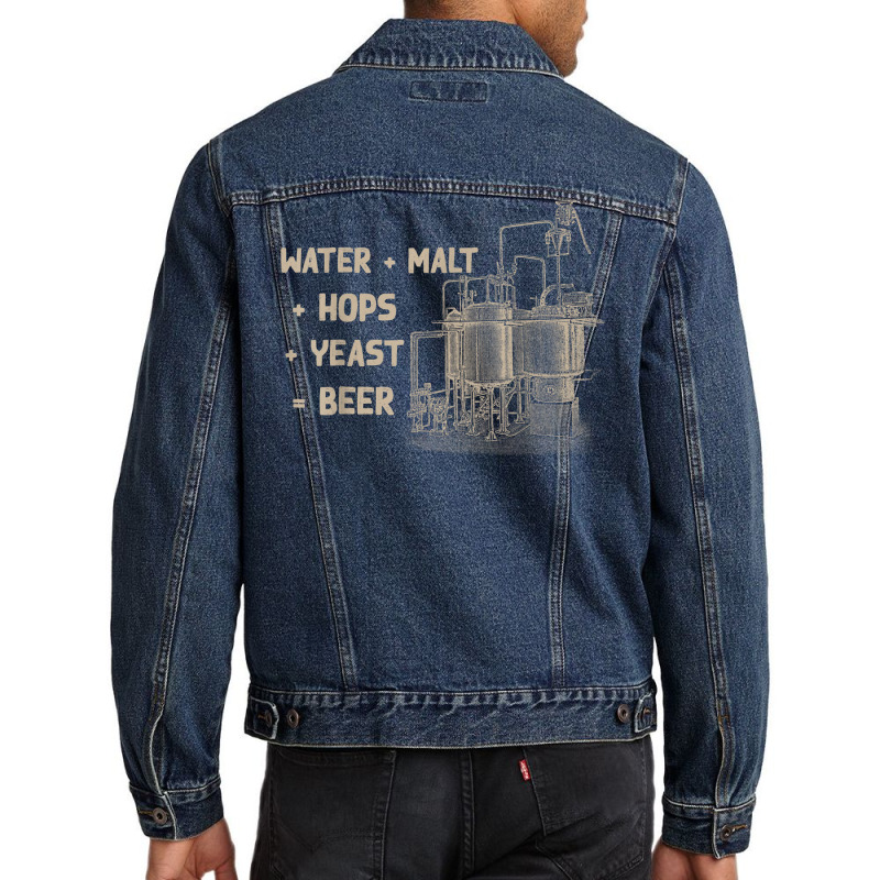 Beer Making Cycle Diagram For Homebrew   Beer Brewer T Shirt Men Denim Jacket by cm-arts | Artistshot