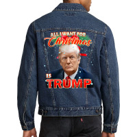 Trump 2024 I Want Trump This Christmas Men Denim Jacket | Artistshot