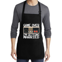 Game Over Im Getting Married Bachelor Party Medium-length Apron | Artistshot