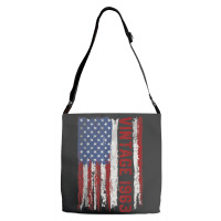 Vintage 1963 Usa American Flag 60 Years Old 60th Birthday Adjustable Strap Totes | Artistshot