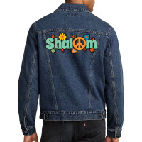 Shalom Hebrew Peace & Harmony Rosh Hashanah Jewish New Year T Shirt Men Denim Jacket | Artistshot