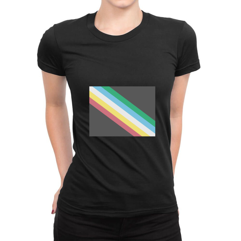 Disability Pride Flag Ladies Fitted T-Shirt by JeanetteNeubauer | Artistshot