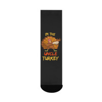 Uncle Turkey Matching Family Group Thanksgiving Party Pajama Crew Socks | Artistshot