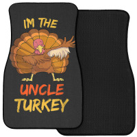 Uncle Turkey Matching Family Group Thanksgiving Party Pajama Front Car Mat | Artistshot