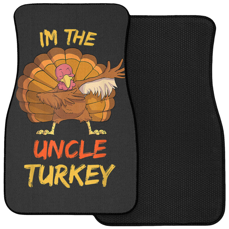 Uncle Turkey Matching Family Group Thanksgiving Party Pajama Front Car Mat | Artistshot