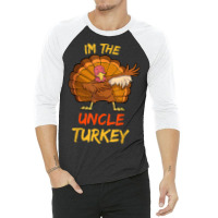 Uncle Turkey Matching Family Group Thanksgiving Party Pajama 3/4 Sleeve Shirt | Artistshot