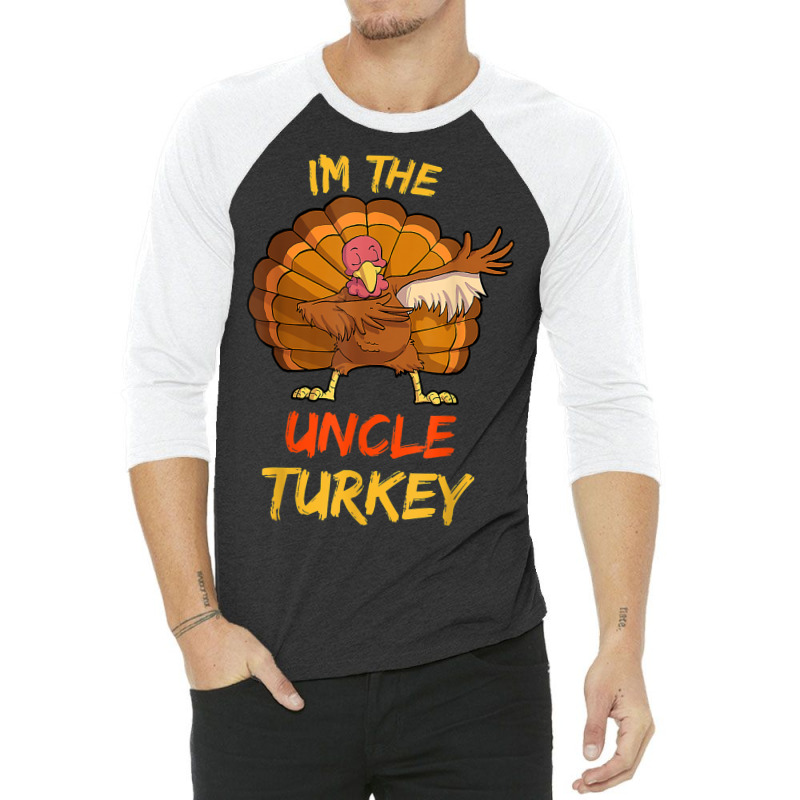 Uncle Turkey Matching Family Group Thanksgiving Party Pajama 3/4 Sleeve Shirt | Artistshot