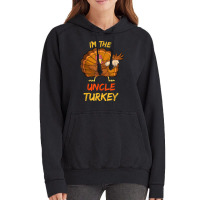 Uncle Turkey Matching Family Group Thanksgiving Party Pajama Vintage Hoodie | Artistshot