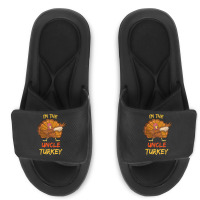 Uncle Turkey Matching Family Group Thanksgiving Party Pajama Slide Sandal | Artistshot