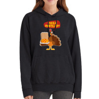 Turkey Lets Have Pizza Instead Funny Thanksgiving Men Women Vintage Hoodie | Artistshot