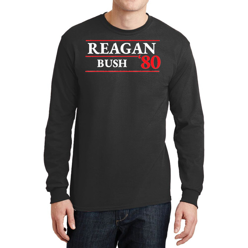 Reagan Bush 1980 Presidential Election T Shirt Long Sleeve Shirts by AngelinaMarie | Artistshot