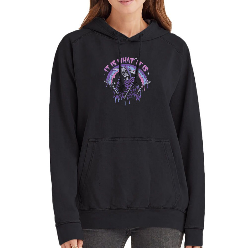 Death ~ It Is What It Is ~ Pastel Goth Grim Reaper Drip Pullover Hoodie  for Sale by ctkrstudio