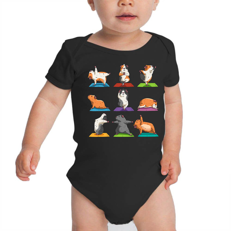 Guinea Pig Yoga Position Workout Gift Baby Bodysuit by AuturoMedero | Artistshot