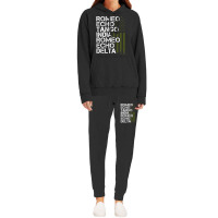 Retired Military Men Women Phonetic Alphabet Retirement Hoodie & Jogger Set | Artistshot