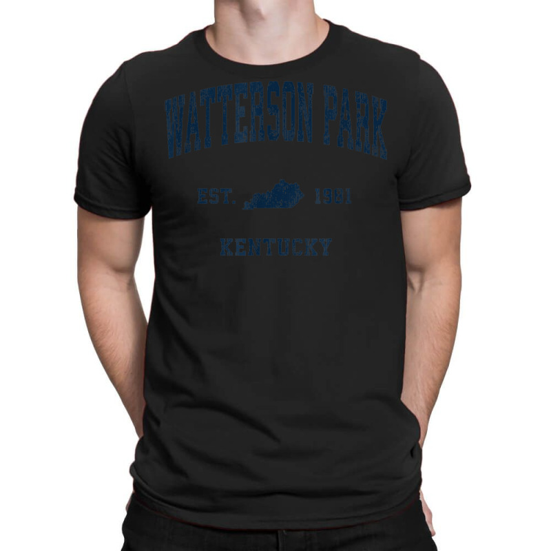 Watterson Park Kentucky Ky Vintage Athletic Navy Sports Desi T-shirt | Artistshot