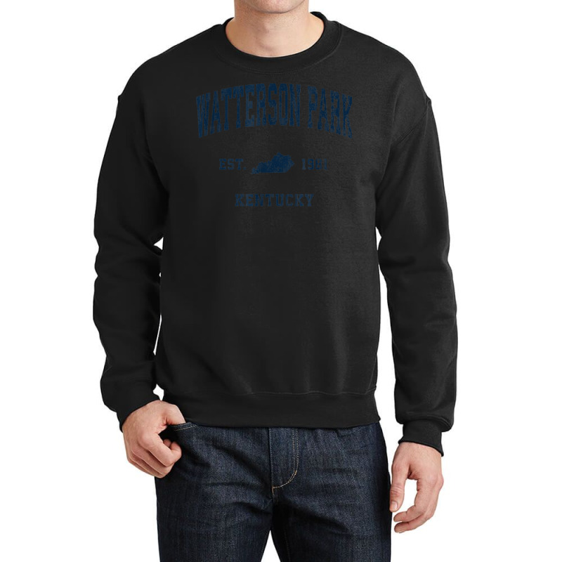 Watterson Park Kentucky Ky Vintage Athletic Navy Sports Desi Crewneck Sweatshirt | Artistshot