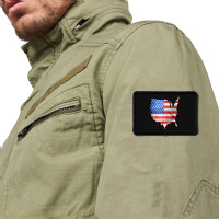 Usa Flag On Usa Map Rectangle Patch | Artistshot