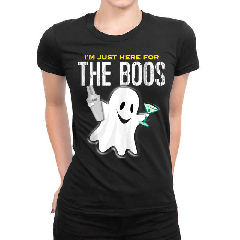 I'm Just Here For The Boos   Halloween Martini Shaker Tank Top Ladies Fitted T-Shirt by cm-arts | Artistshot