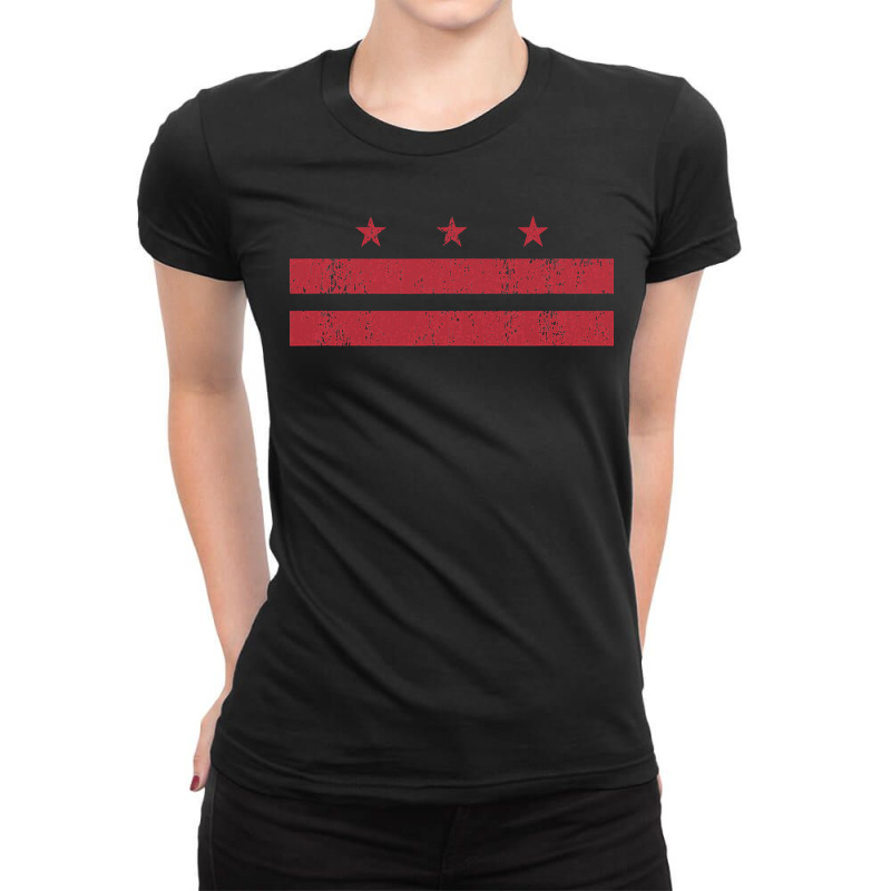 Vintage Washington Dc District Columbia Flag Souvenir Gift Ladies Fitted T-Shirt by CUSER3772 | Artistshot